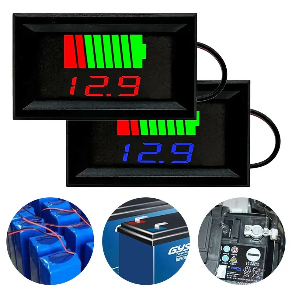 Voltmeter tester lítiová batéria merač batérie tester batériu Indikátor nabíjania batérie 12 V 24V 36V 48V 60V 72V