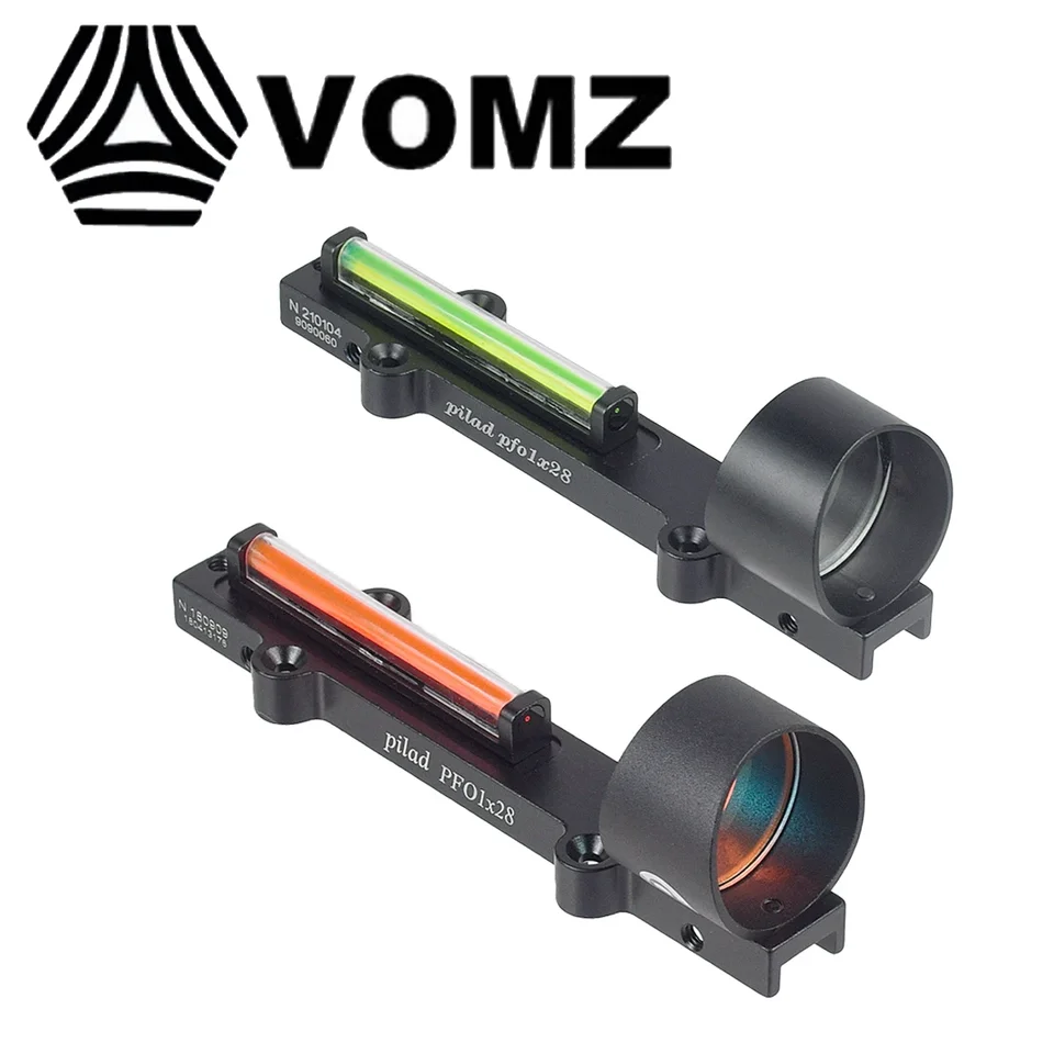 Vomz 1x28 Červené zelené vlákno optické zrak Red Dot Collimator Sight 11 mm koľajnica pre Shutgun Hunting Scope