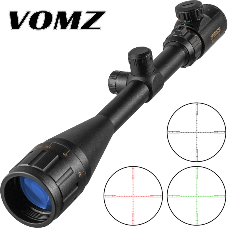 Vomz 6-24x50 AOE Cross Red Red Greed Optická puška Rozsah s dlhým okom Rifle Reset Striper Sniper Hunting Scopes for Airsoft Rifle