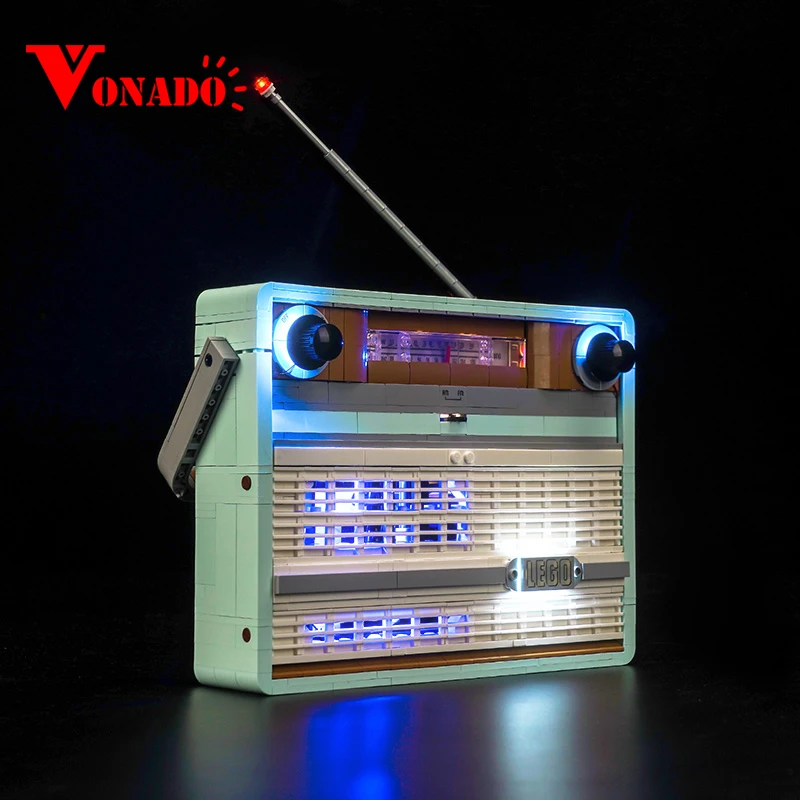 Vonado 5V LED LIGHT 10334 SET SET VLHA PRE RETRO RADIO RADIO BUDOVANIE DARČEK (IBA vrátane osvetľovacích príslušenstiev)