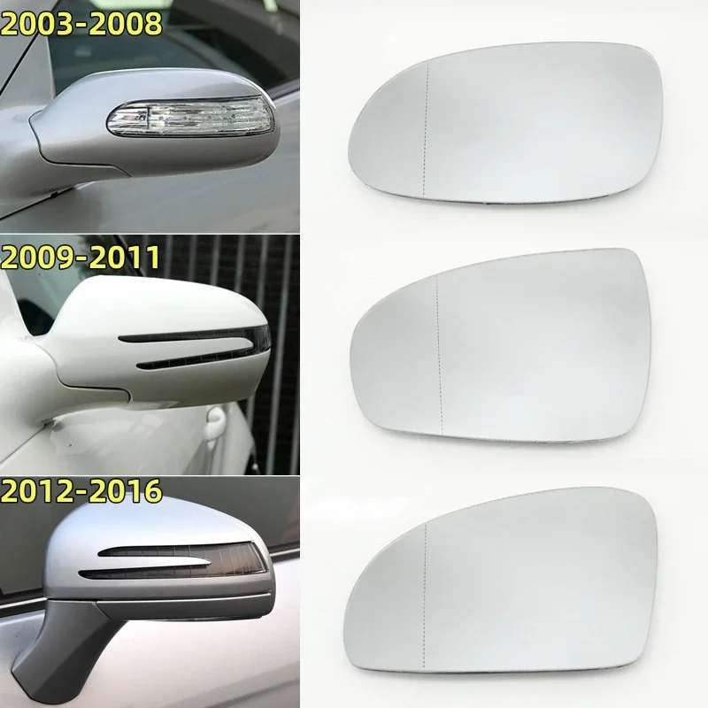 Vonkajšia bočná bočná bočná šošovka so zrkadlom s zahrievaným sklom pre Mercedes-Benz R171 SLK200 SLK300 SLK350 2003-2016