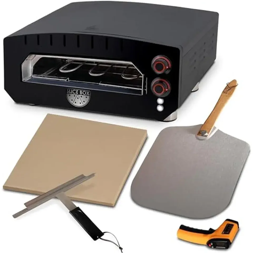 Vonkajšia elektrická pizza pizza pizza maestro kit pizza kamenný digitálny teplomer pokrýva až 725 ° F ipx4 nepremokavý Rapid