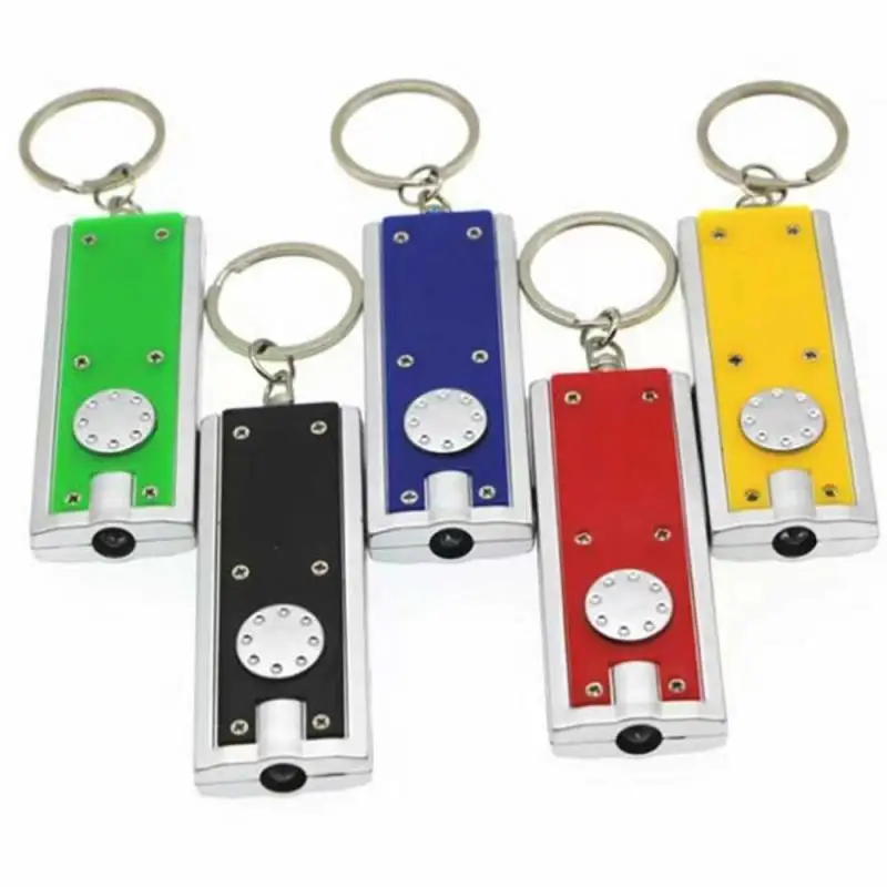 Vonkajšia mini LED keychain baterka Prenosné biele svetlo kľúče reťazové lampa kemping rybárska lampa astigmatizmus ľahká baterka