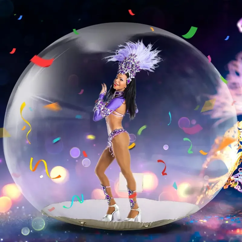 Vonkajšia nafukovacia bublina igloo stan 10 stôp obrie nafukovací snehový glóbus na festival, vianočné večierky reklamné dekorácie