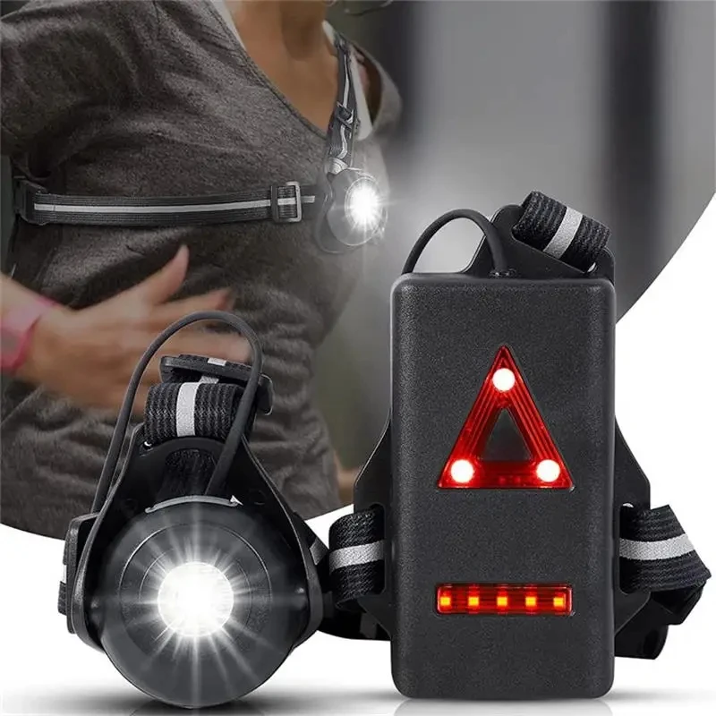 Vonkajšia noc prevádzka USB nabíjacie svetlá LED hrudná lampa Zadné svetlo pre kemping turistické bežecké joggingové dobrodružné svetlo