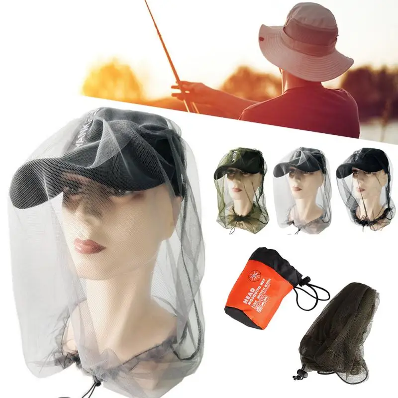 Vonkajšia rybárska čiapka Anti-Mosquito Cover Cover Cover Mosquito Hlava Net klobúk rybárska klobúk Bug s mleom