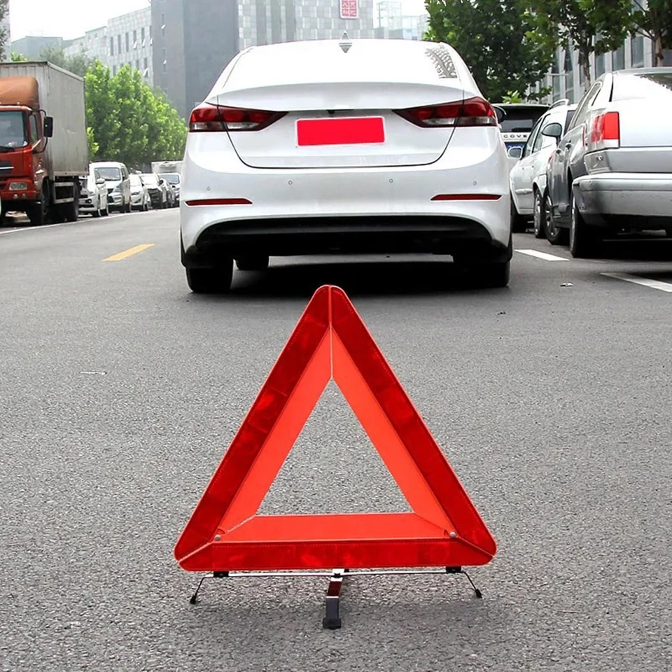 Vonkajšie auto núdzové porušenie bezpečnostných výstražných výstražných statív prenosné skladacie stojaté stojace červené dopravné znamenie trojuholníka automobilu reflektor automobilu