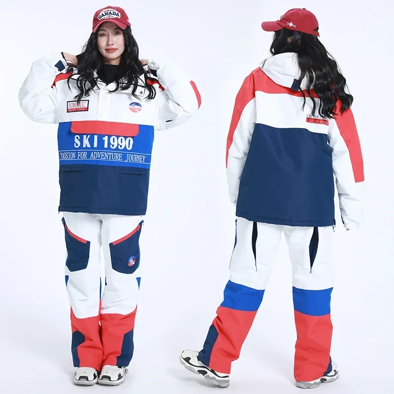 Vonkajšie horské mužské lyžiarske súpravy Zimné športy Ženy snehové obleky na veterné bunda nohavice ženské snowboardové trať Snowmobile oblečenie