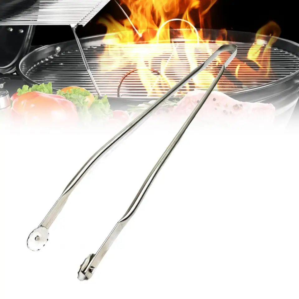 Vonkajšie kempingové kliešte 304 z nehrdzavejúcej ocele Turnovanie kliešte na gril pre slaninu Steak Meat 50 cm Extralong Grill Tong