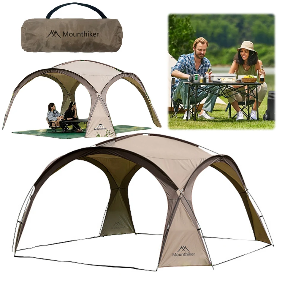 Vonkajšie kempingové markízy 8-12 Osoba veľká okrúhla kupolová stan nepremokavá BBQ Slnko prístrešok pre záhradu pre záhradu piknik Dome Canopy Stan