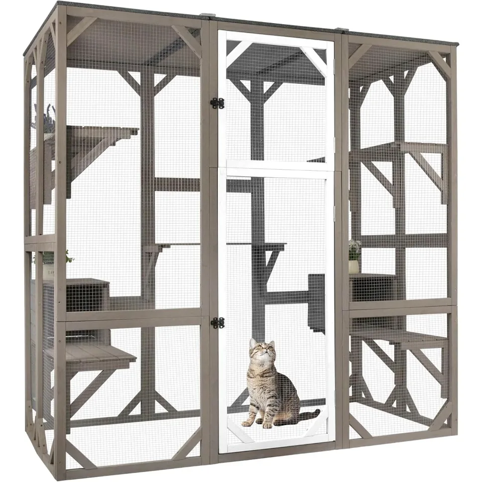 Vonkajšie krytiny mačiek Catio Cats House, Cats Cage Condo Indoor Playpen Kitty House útočisko s viacerými platformami