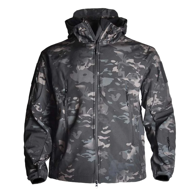 Vonkajšie mäkké taktické bunda Man Windbreaker taktiku bundy Safari fleece lovecké oblečenie Camo Men Obliekanie