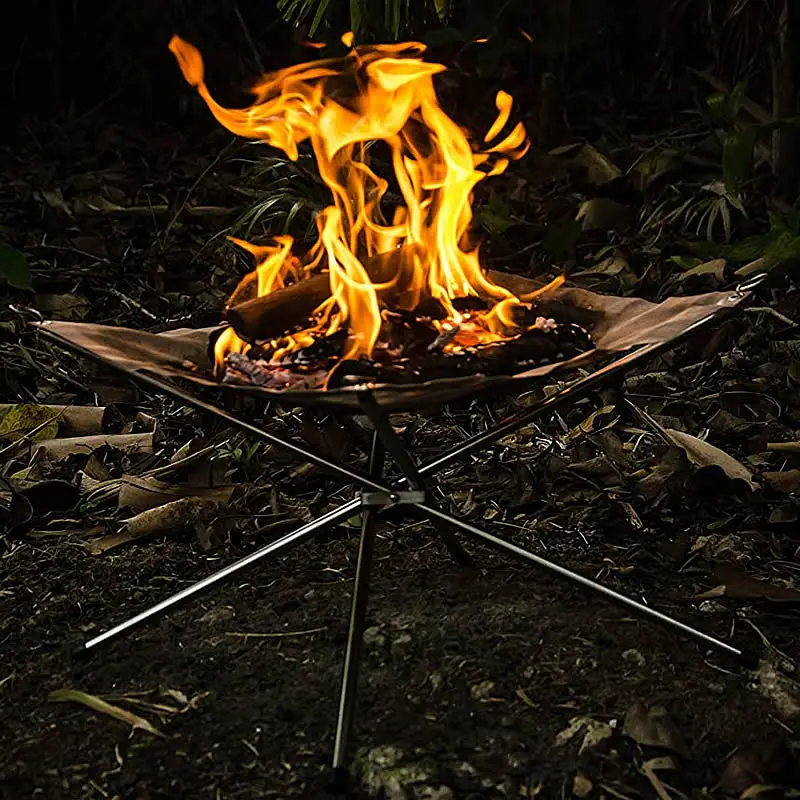 Vonkajšie ohnivé jamy Kemp a kemper z nehrdzavejúcej ocele Zlieva krb zložená kachle BBQ Grill Toha