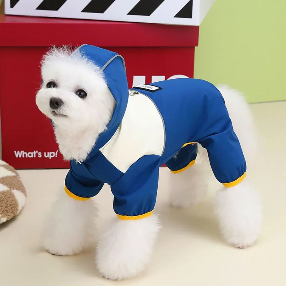 Vonkajšie reflexné šteňa Pet Rain Coat Witerproof