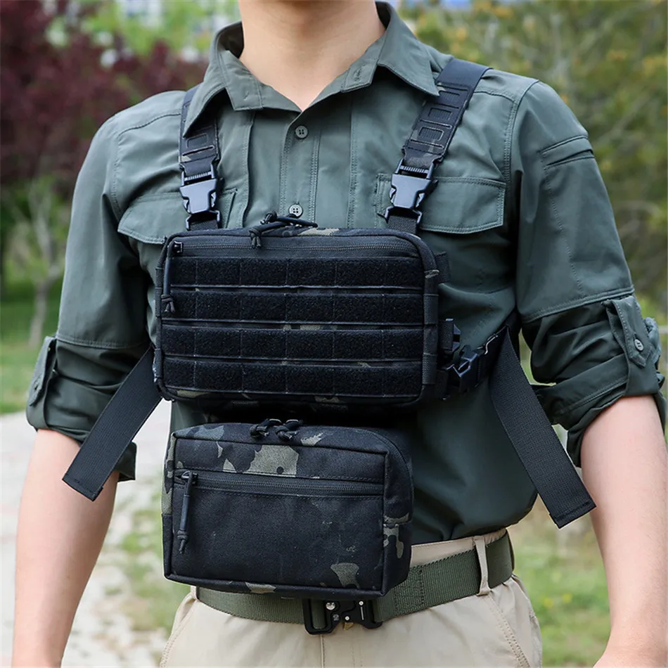 Vonkajšie rýchle uvoľnenie taktické vesta taška 1000D CS Games Hry hrudník Airsoft Polster puzdro na turistické lovecké motocykle Molle batoh