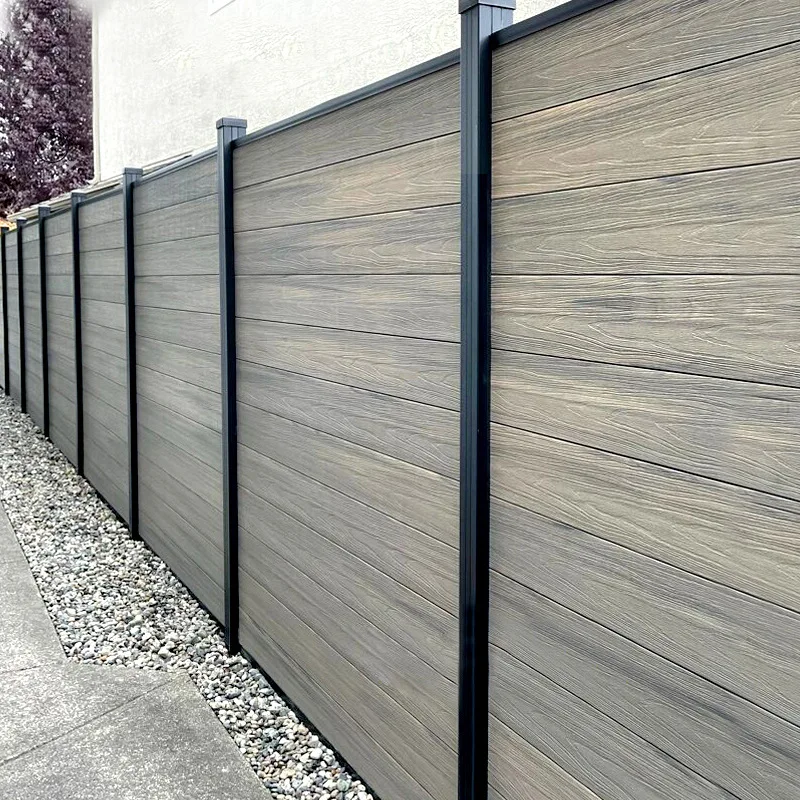 Vonkajšie súkromie WPC plot Veľkoobchod nepremokavá drevená plastová kompozitná oplotenie Záhrada Použitý materiál