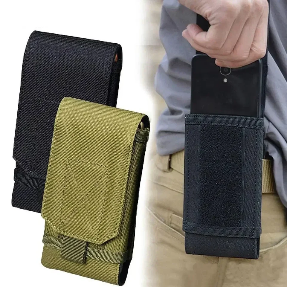Vonkajšie tašky Camo Taget Phone Držiteľ športového pása Base puzdro vodotesný nylon EDC Sport Hunting Camo Bags v batohu