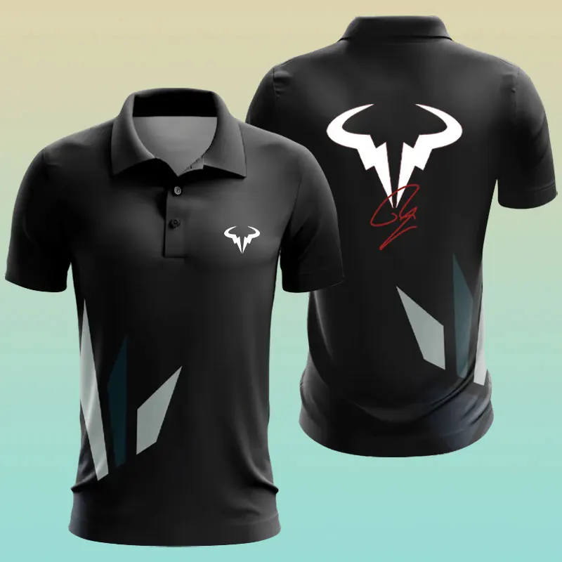 Vonkajšie tenisové športové pólové pánske pánske tričko módne kloš s krátkym rukávom Summer Priedušné športové oblečenie Badminton Game Loose Tops