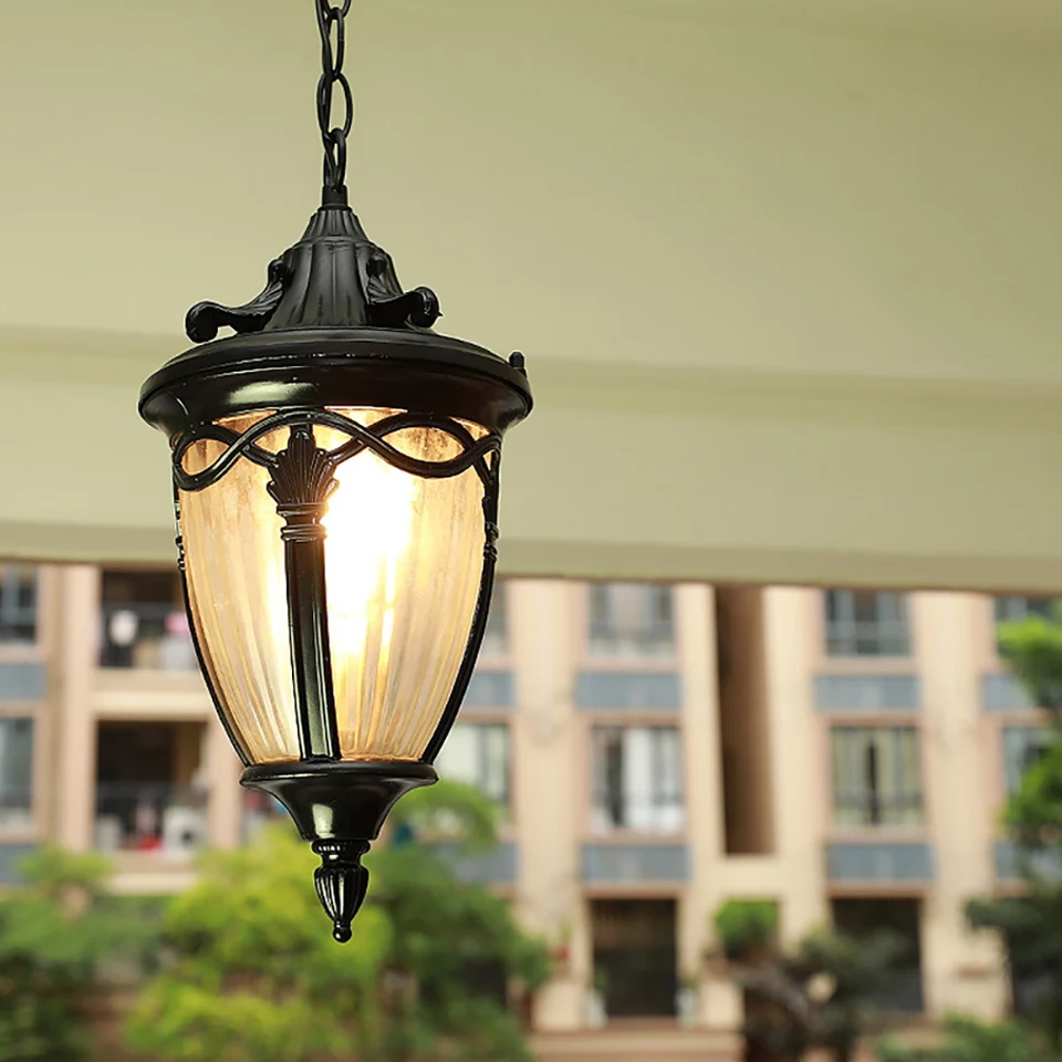 Vonkajšie vodotesné lustre Európske nástenné svetlá retro záhradné svetlá Villa osobnosť kreatívny altánok koridor závesné žiarovky