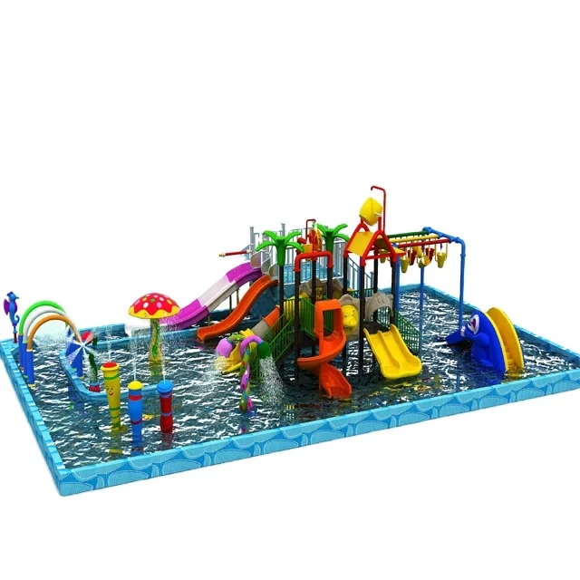 Vonkajšie zábavné sklo vlákien sklenených sklíčok trubice bazén Play Splash Water Park Equipment