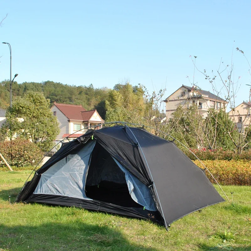 Vonkajší 1-2persons ultraľahký hliníkový hliníkový pól Dvojité vrstvy kemping stan 20D