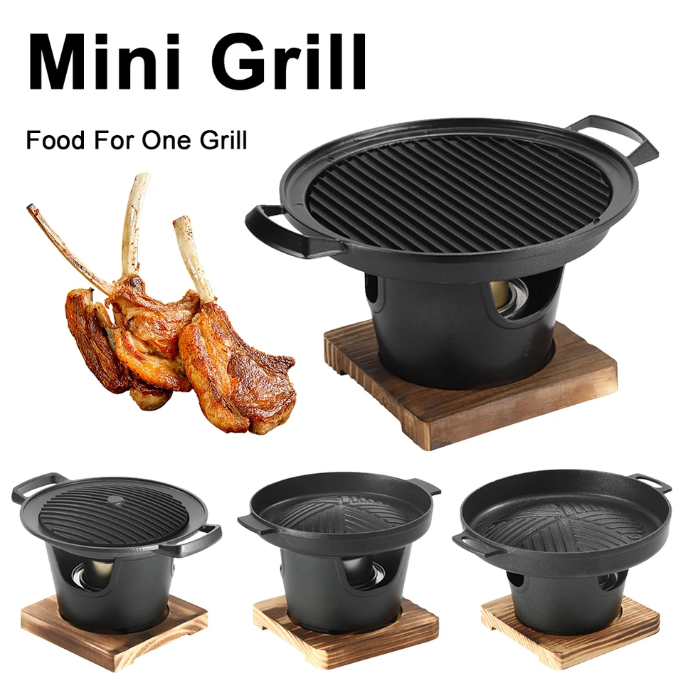 Vonkajší BBQ Plate Japanese One Osoba varenie v rúre s nelížnou prenosnou prenosnou mini grilovanou kachľou bezdymovými mini grilovými uhlím grilu