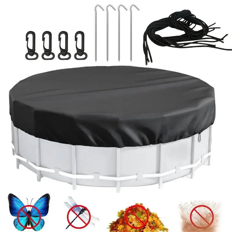 Vonkajší okrúhly bazén Odprevbitý a odolný voči prachom proti ochrane proti UV plaveckému obalu Trampoline Trampoline Cover Rámka Bazény Accessorie 8-12ft
