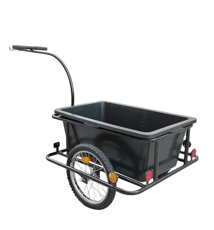 Vonkajší príves na bicykli, stojan na batožinu, zadný príves, cestovný kemping jazdec na náklade Pet malý príves ， Viacnásobné využitie scény