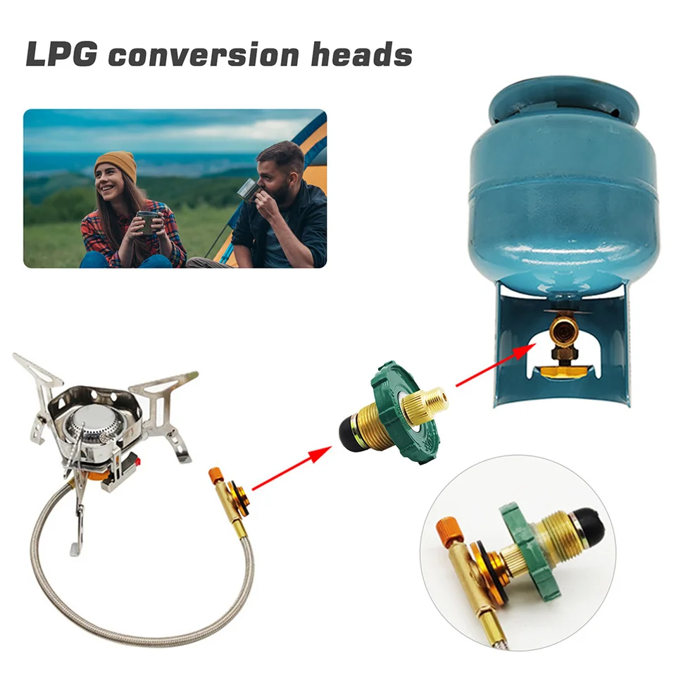 Vonkajší sporák do konektora LPG Tank Connect Trvanlo skvapalnený plynový valcový konektor Praktický zliatin zink zliat