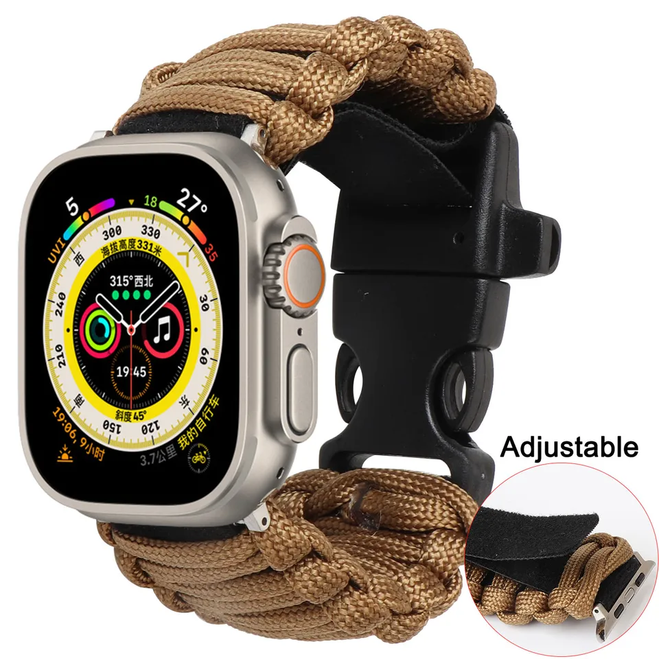 Vonku prežitie lana popruh pre Apple Watch 49 mm 45 mm 44 mm 42 mm 38/40/41 mm náramok pre Iwatch 5 6 SE 4 3 7 8 Ultra Sport Band