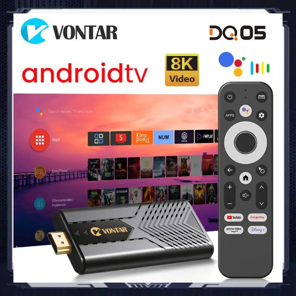 Vontar DQ05 TV Stick Android 13 ATV UI RK3528 Quad Core Support 8K VIDEO 4K 60 snímok za médiá Player WiFi6 BT5.0 Set Top Box TV TV Dongle