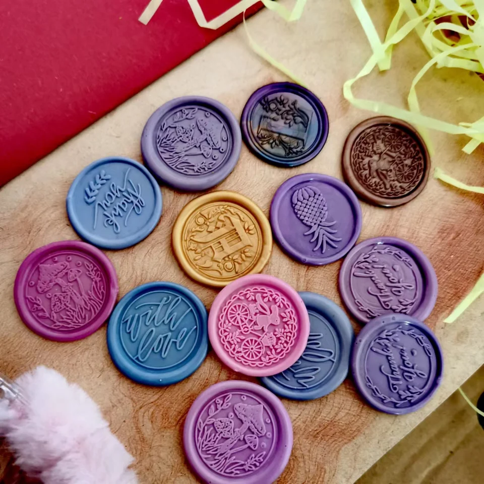 Vosková pečiatka hlavy pre Havajské svadobné pozvánky obálky vínne obaly vínne pohľady Craft, lepiace voskovanie, 0,98 palca, 1enk.