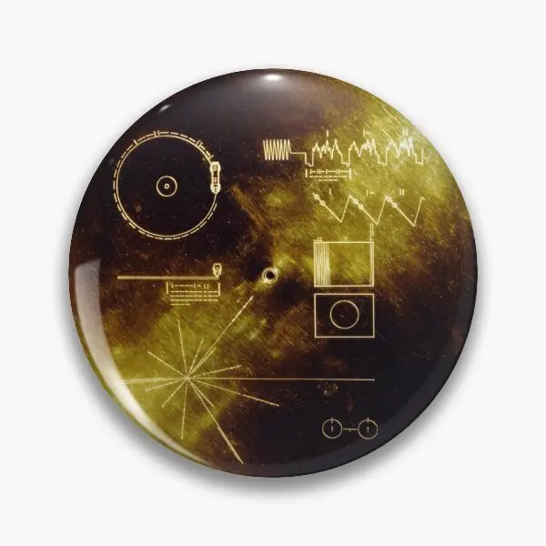 Voyager zlatý rekord mäkký gombík PIN Darče