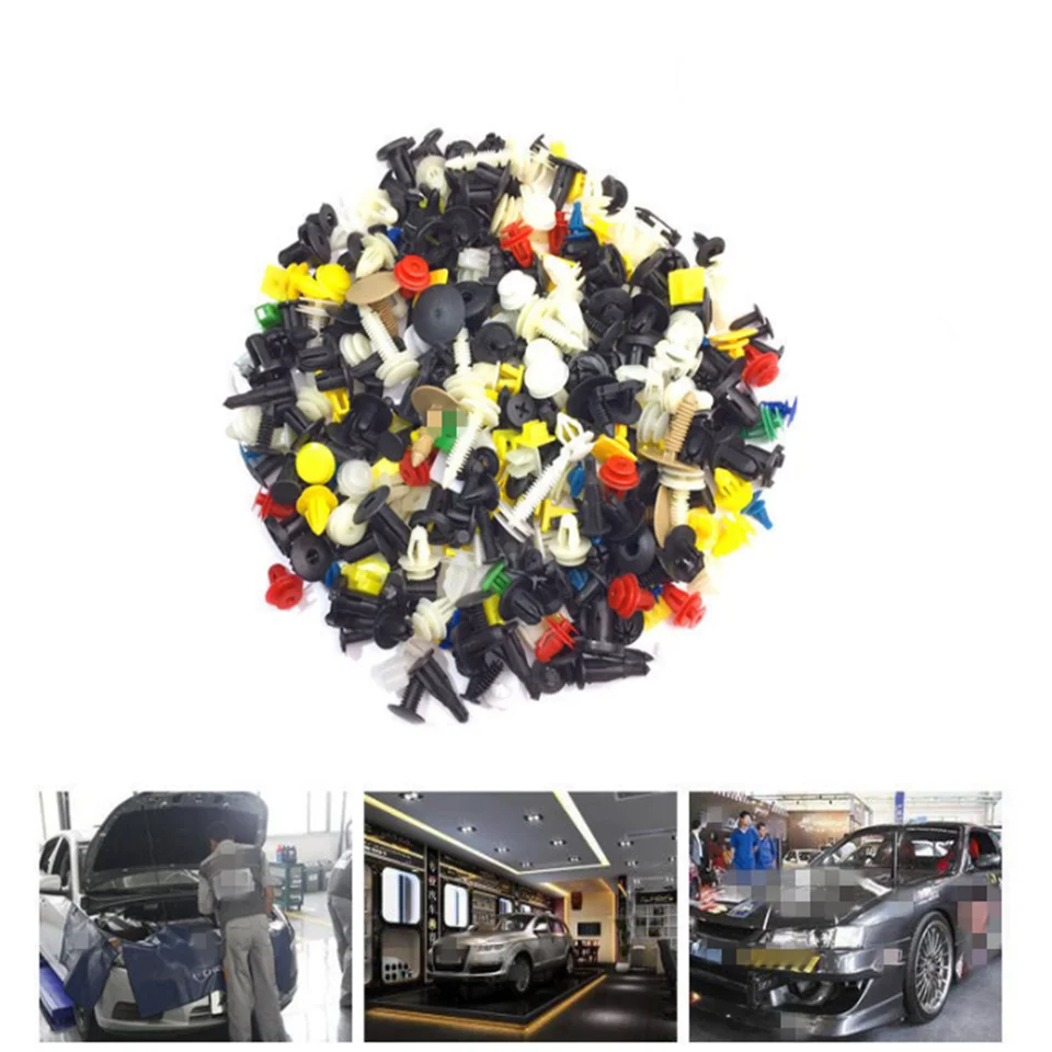 Vozidlo 100ks zmiešané plastové skrutky pre Opel Zafira AB Vauxhall Zafira Corsa C Cambo D Vauxhall Corsa 3 Van