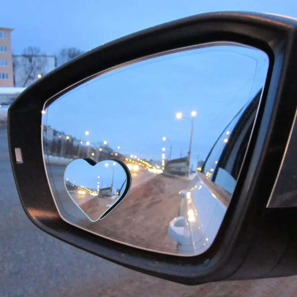 Vozidlo Blind Spot Mirror Car Blind Sot Mirror Srdce v tvare slepé zrkadlo v tvare slepého zrkadla pre spätný výhľad na automobil so širokým uhlom