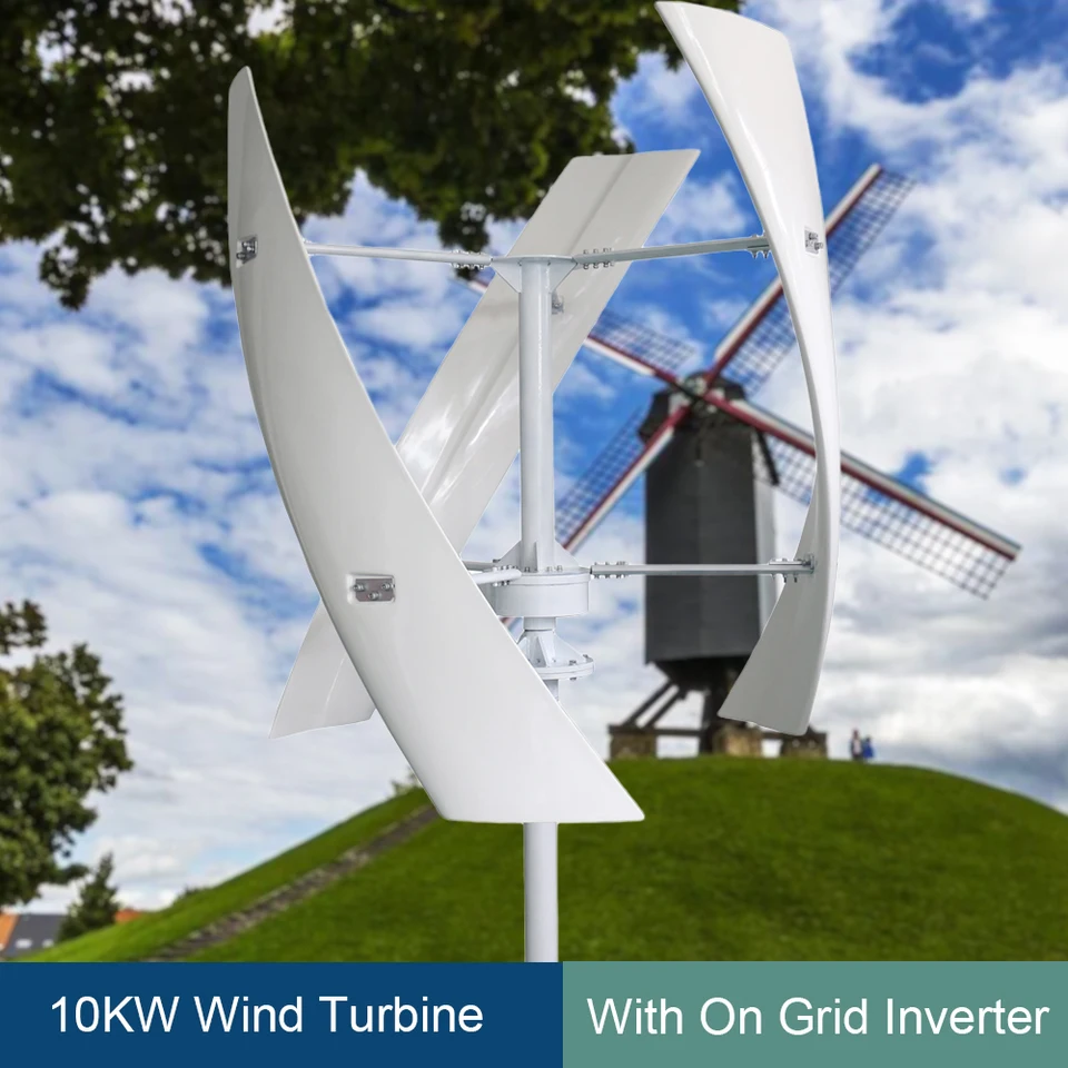 Voľná ​​energia 8000W 24V 48V 96V 220V Glass vlákno 3 čepeľ Vertikálne veterné turbíny veterné veterné veterné veterné veterné veterné veterné sudca s ovládačom