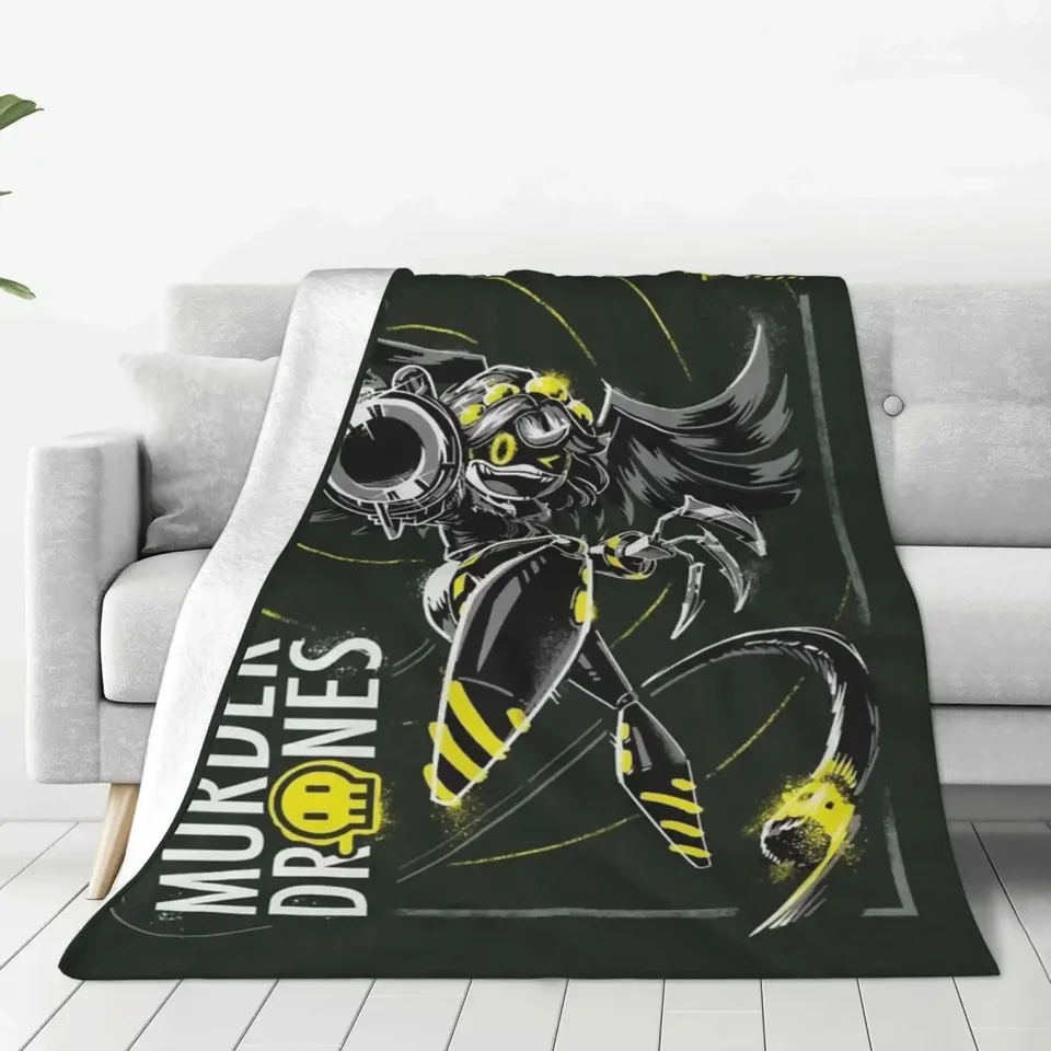 Vražda Drones v prikrývky Uzi Doorman Horror Flanel Hodia prikrývku letná klimatizácia