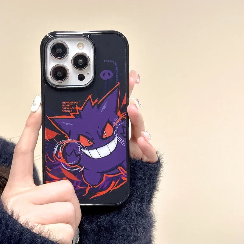 Vrecko Monster Pokemen Gengar Magnetic Bracket Magsafe bezdrôtový nabíjací puzdro pre iPhone 15 14 13 12 11 Pro Max Hard Cover