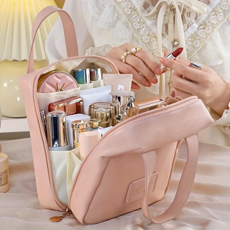 Vrecko na make -up s vreckovým plášťom s vysokou hodnotou vzhľadu prenosná veľká kapacita kozmetický úložný vrecko Cestovné toaletné vrecko