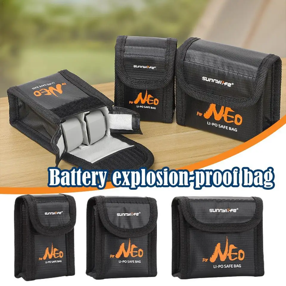 Vrecko na výbuch batérie pre DJI Neo Fireproted Trest Litium Battery Storage Storage Storage Bag Dron Battery Retardant Bag Retardant