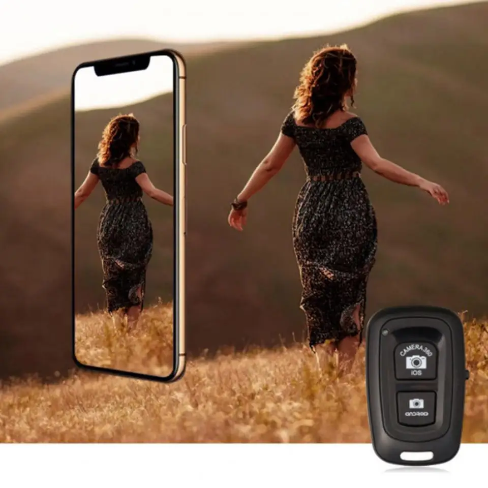 Vreckové kliknutie selfie prenosné selfie kliknutie bezdrôtový bluetooth kompatibilný selfie diaľkové ovládanie pre Android iOS
