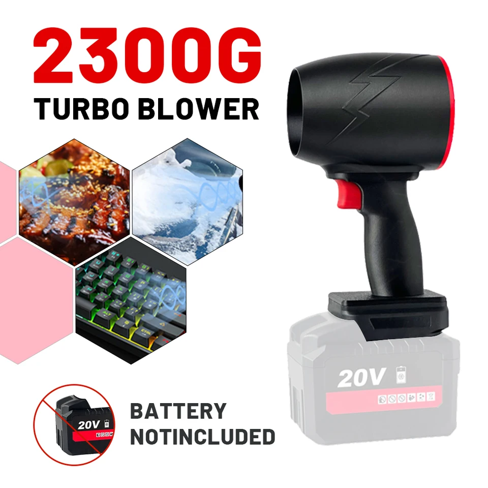 Vreckový potrubený turbo ventilátor 70 mm turbo Jet ventilátor XL Brushless 2300G THRUST CAR Wash GUN náradie Nabíjateľný dúchadlo pre MAKITA 18-24V