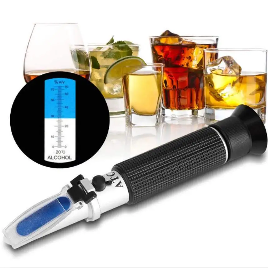 Vreckový počítač 0-80% refraktometra alkoholu pre detektor refraktometra pre domácnosť v domácnosti