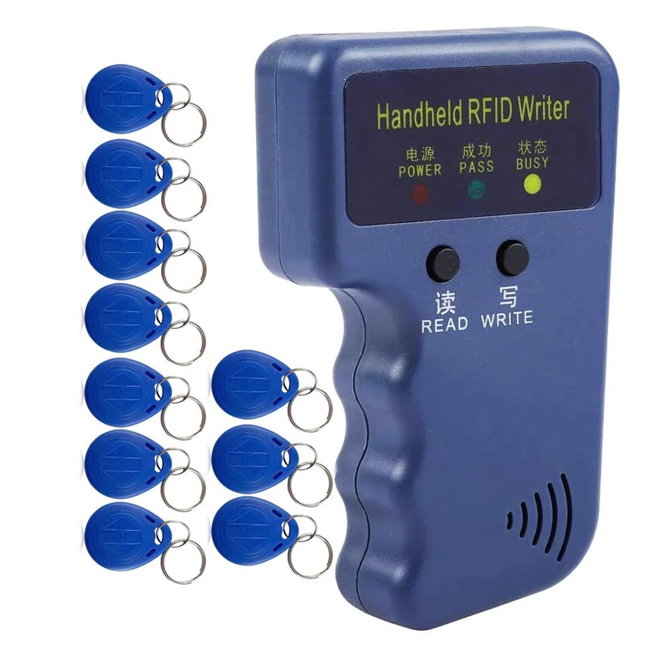 Vreckový počítač 125 kHz RFID Čítač Autor Duplicator Copier, programátor kloner ID -Card Cloner, s prepracovanými kartami 10ks