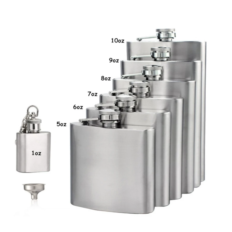 Vrecká bedrová banka 9/9/8/6/5/4/3/1/1 Oz z nehrdzavejúcej ocele HIP FLASK s lievikovým likérom fľašou Alkohol víno whisky fľašu skrutkovača