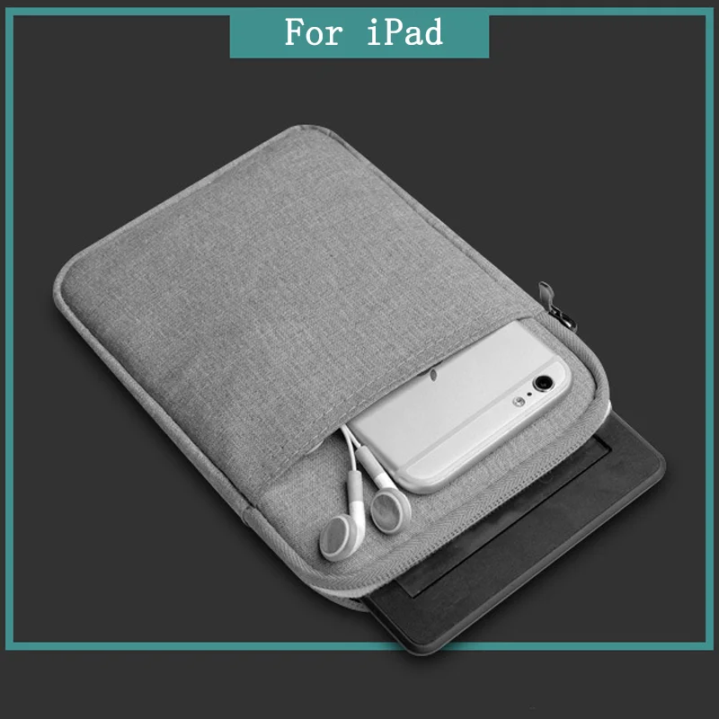 Vrecká na puzdro pre iPad 10.2 2021 2019 7. 9 Genov puzdro Shock odolná v oblasti bavlnenej tkaniny Tablet Tablet pre 10,5 iPad Air Officult Bag