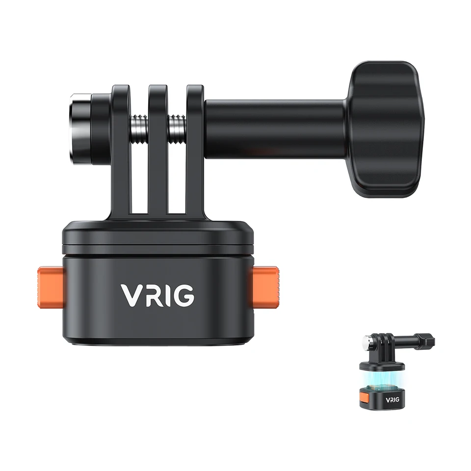 Vrig AC14 Claw Mini Sports Camera Magnetické rýchle uvoľnenie Mount Mount Mount 1/4 palca skrutkovú dieru pre GoPro Hero 13/11/10
