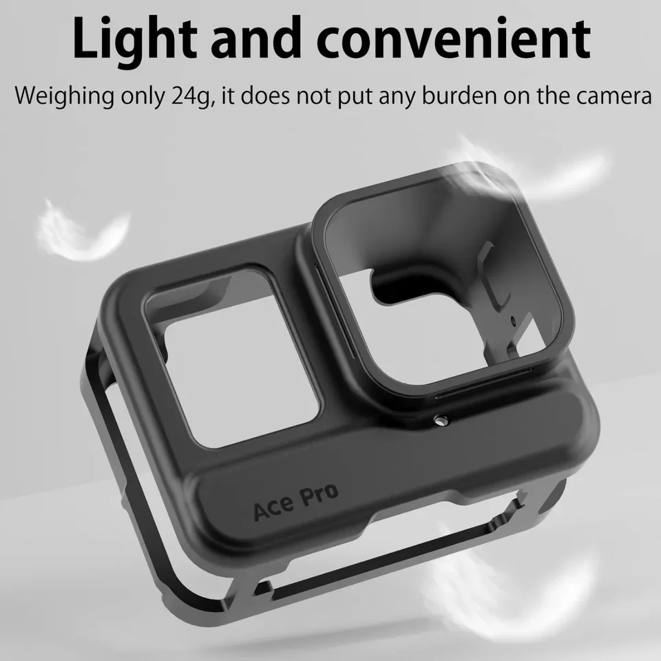 VRIG SPORT CAMERA SILIKONSKÉHO PRÍPADOVÉHO PRÍPADOVÉHO OBCHODNÉHO KRAZY Klietkou s uzáverom šošovky pre doplnok kamery ACE ACE ACE Pro/Insta360 ACE ACE