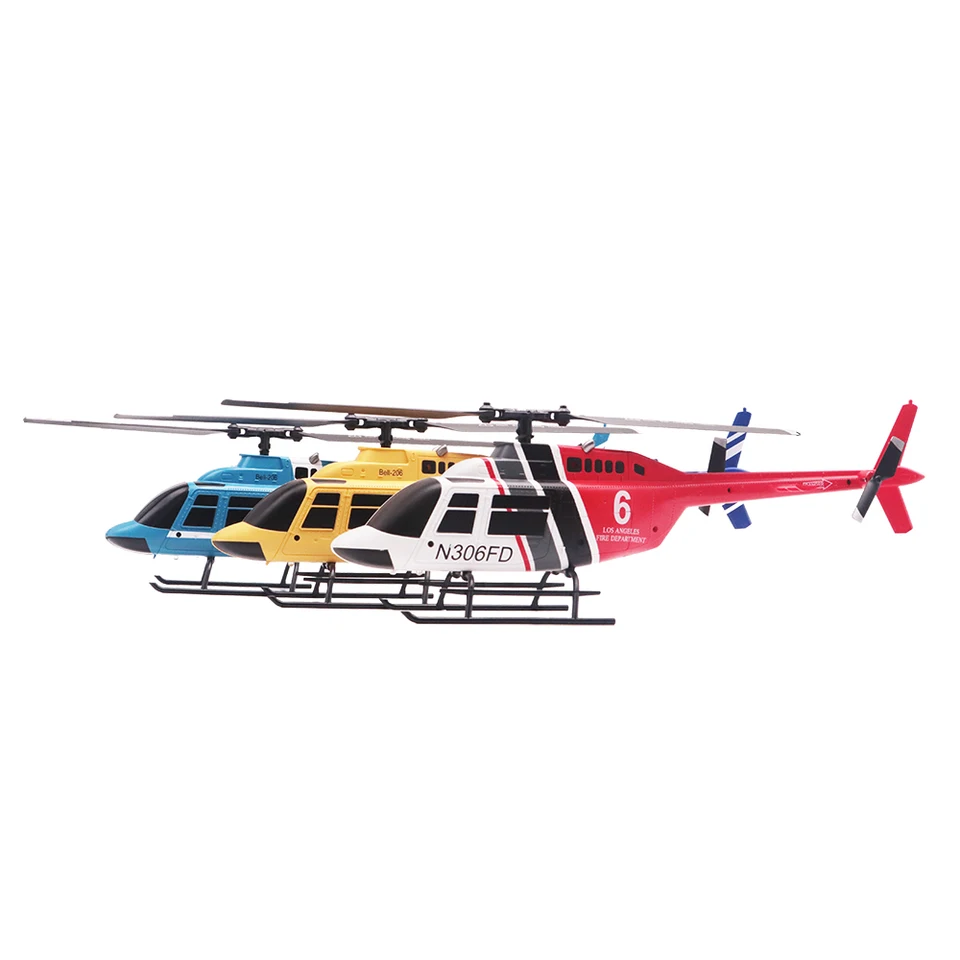 Vrtuľovač diaľkového ovládača štvorprúdová rotorová helikoptéra simulačný model hračky Bell206 Helikoptér Bell