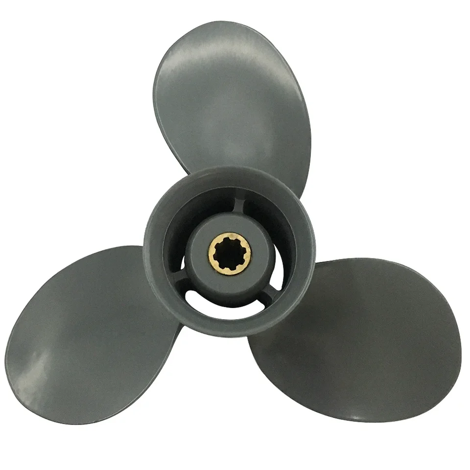 Vrtuľový vrtuľ 9 1/4x12 pre Honda Outboard 20HP 3 Blades Aluminium Prop 8 zubné propel RH OEM č.
